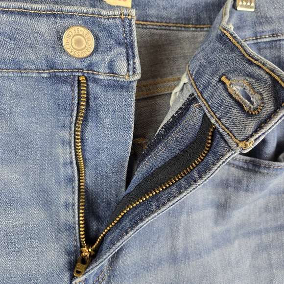 Levi's 724 High Rise Straight Crop Blue Denim Jeans Womens Size 30 - Picture 8 of 16